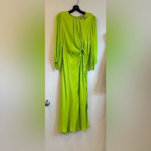 FARM Rio Vibrant Green Asymmetrical Dress M